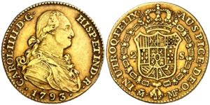 1793/2. Carlos IV. Madrid. MF. 2 escudos. ... 