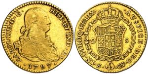 1797. Carlos IV. Sevilla. CN. 2 escudos. ... 
