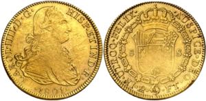 1801. Carlos IV. México. FT. 8 escudos. ... 