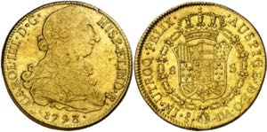 1793. Carlos IV. Santiago. DA. 8 escudos. ... 
