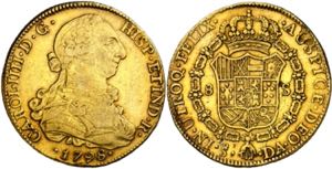 1798. Carlos IV. Santiago. DA. 8 escudos. ... 