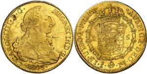 1803. Carlos IV. Santiago. FJ. 8 escudos. ... 