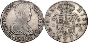 1808. Fernando VII. Sevilla. CN. 8 reales. ... 