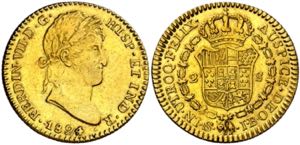 1824. Fernando VII. Sevilla. JB. 2 escudos. ... 