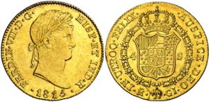 1815. Fernando VII. Madrid. GJ. 4 escudos. ... 