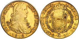 1810. Fernando VII. México. HJ. 8 escudos. ... 