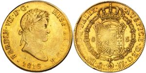 1816. Fernando VII. México. JJ. 8 escudos. ... 
