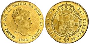 1840. Isabel II. Sevilla. RD. 80 reales. ... 