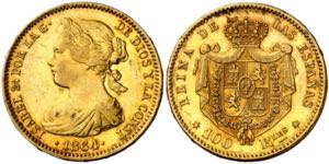 1864. Isabel II. Madrid. 100 reales. (AC. ... 
