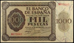 1936. 1000 pesetas. (Ed. D24a) (Ed. 423a). ... 