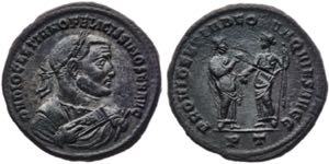 (305-307 d.C.). Diocleciano. Ticinum. ... 