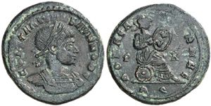 (318-319 d.C.). Constantino II. Roma. AE 19. ... 