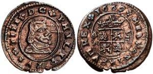 1662. Felipe IV. Granada. N. 8 maravedís. ... 