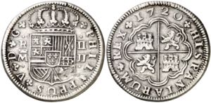 1720. Felipe V. Madrid. JJ. 2 reales. (AC. ... 