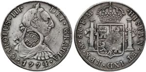 1774. Carlos III. México. FM. 8 reales. ... 