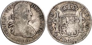 1811. Fernando VII. México. HJ. 8 reales. ... 