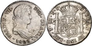 1823. Fernando VII. Potosí. PJ. 8 reales. ... 