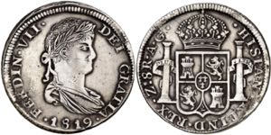 1819. Fernando VII. Zacatecas. AG. 8 reales. ... 