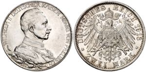 Alemania. Prusia. 1913. Guillermo II. A ... 