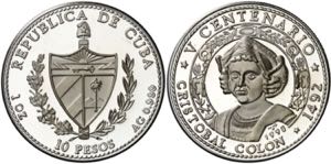 Cuba. 1990. 10 pesos. (Kr. 265). V ... 