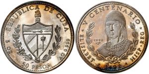 Cuba. 1990. 50 pesos. (Kr. 296). V ... 