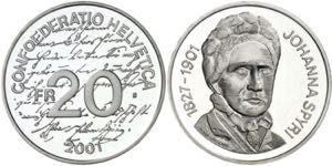Suiza. 2001. B (Berna). 20 francos. (Kr. ... 