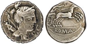 Lote de 2 denarios de la República. A ... 