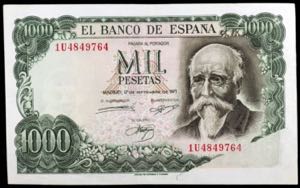 1971. 1000 pesetas. (Ed. D75b) (Ed. 474c). ... 