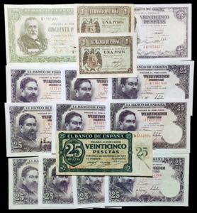 1936 a 1954. Lote de 15 billetes de ... 