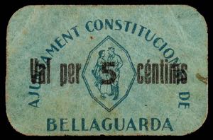 Bellaguarda. 5 céntimos. (T. 424). Cartón. ... 