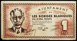 Borges Blanques, Les. 1 peseta. (T. 582). ... 
