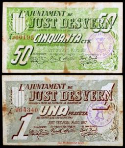 Just Desvern. 50 céntimos y 1 peseta. (T. ... 