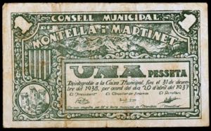 Montellà i Martinet. 1 peseta. (T. 1800). ... 