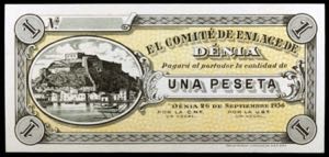 Denia (Alicante). 1 peseta. (KG. 316d) (T. ... 