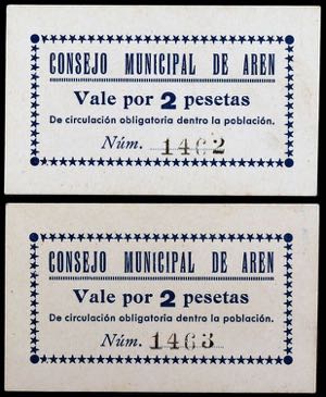Arén (Huesca). 2 pesetas. (KG. 104) (T. ... 