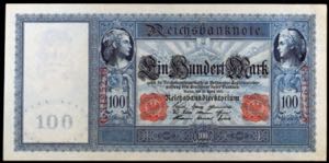 Alemania. 1910. Tesoro Imperial. 100 marcos. ... 