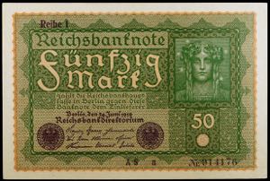 Alemania. 1919. Banco Imperial. 50 marcos. ... 