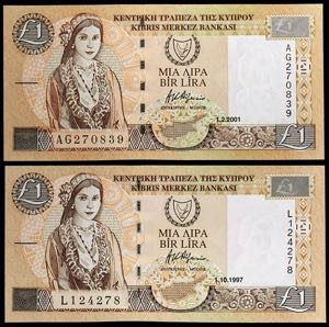 Chipre. 1997 y 2001. Banco Central. 1 libra. ... 