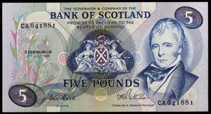 Escocia. 1981. Banco de Escocia. 5 libras. ... 