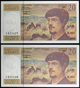 Francia. 1992. Banco de Francia. 20 francos. ... 