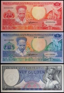 Surinam. 1963, 1986 y 1988. Banco Central. 5 ... 
