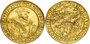 1528. Carlos I. Hildesheim. 5 goldgulden (5 ... 