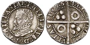 1596. Felipe II. Barcelona. 1 croat. (Cal. ... 