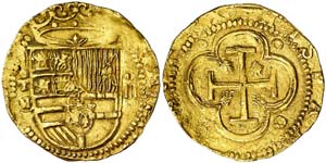 s/d. Felipe II. Toledo. . 2 escudos. (Cal. ... 