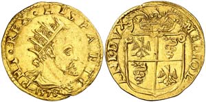 1578. Felipe II. Milán. 1 doppia. (Vti. 65) ... 
