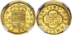 1683. Carlos II. Segovia. . 1 escudo. (Cal. ... 