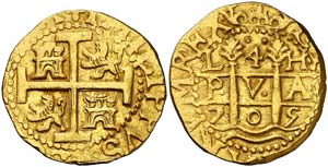 1705. Felipe V. Lima. H. 4 escudos. (Cal. ... 