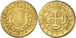 1704. Felipe V. Sevilla. P. 8 escudos. (Cal. ... 