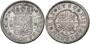1754. Fernando VI. Madrid. JB. 2 reales. ... 