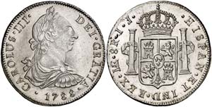 1788. Carlos III. Lima. IJ. 8 reales. (Cal. ... 
